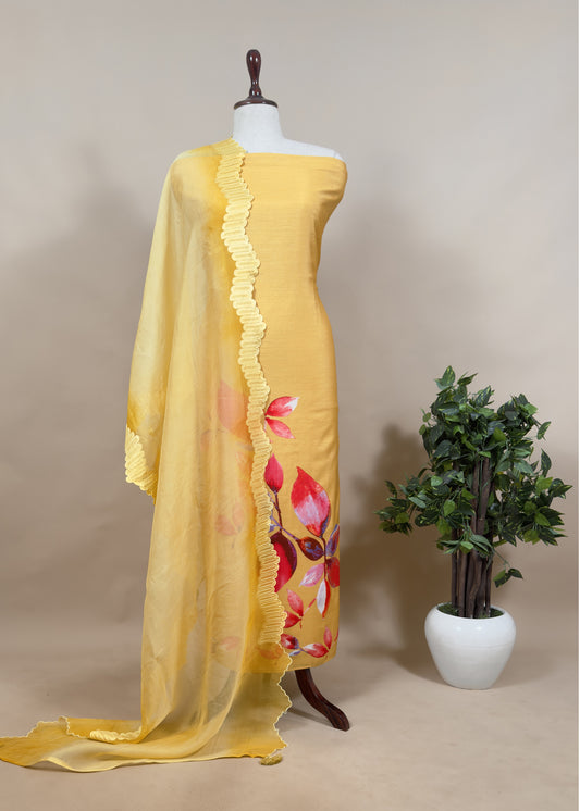 Summer wear chanderi suit for your formal wear

