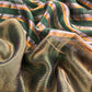 Bottle Green Handloom Silk Unstitched Kurta And Sonarupa Zari Panel Dupatta With Tissue Appliqué Work