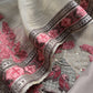 Ivory Crushed Tissue Silk Suit With Chidiya Embroidery