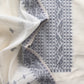 Off White With Blue Cotton Linen Suit With Jamdani Weaving