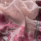 Flamingo Pink Crushed Tissue Silk Suit With Chidiya Embroidery
