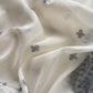Off White With Blue Cotton Linen Suit With Jamdani Weaving