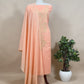 Grey And Sage Green French Knot Hand Embroidered Kota Doria Summer Suit Set