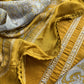 Mustard Ochre Pure Glace Cotton Kurta And Pure Chinon Paisley Dupatta With Resham Embroidery