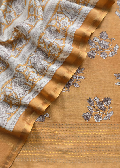 Pure maheshwari silk suit fabric

