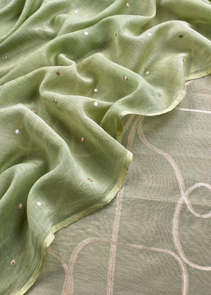 Premium quality mulmul unstitched suit with dupatta

