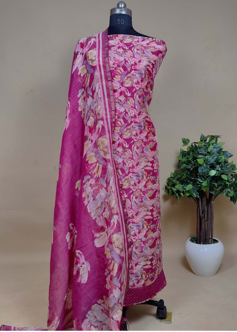 Chic Red Muslin Silk Trendy Designer Readymade Suit Collection With Red Gadwal Silk