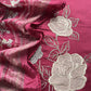 Cherry Pink Pure Glace Cotton Kurta And Pure Chinon Dupatta With Applique Work