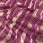 Violet Brocade Kurta With Organza Dupatta