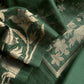 Green Chanderi Unstitched suit with Gold zari Jamdani weaving