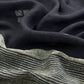 Black Pure Linen Suit Fabric With Needle Jamdani Weaving Handmade On Loom