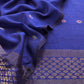 Royal Blue Pure Silk Suit With Meenakari Zari Weaving