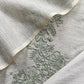 Grey And Sage Green French Knot Hand Embroidered Kota Doria Summer Suit Set