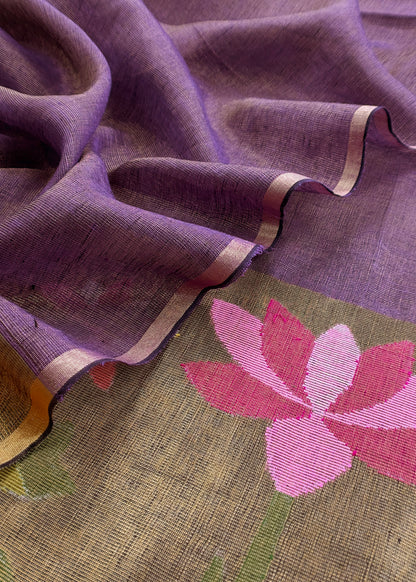 dupatta suit in linen


