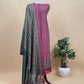 Blue Leheriya Maheshwari Silk Unstitched Suit With Patola Dupatta