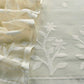 White Pure Linen Suit Fabric With Needle Jamdani Weaving Handmade On Loom