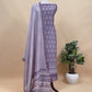Purple Block Print Maheshwari Silk Unstitched Suit With Dupatta