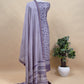 Purple Block Print Maheshwari Silk Unstitched Suit With Dupatta