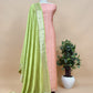 Purple and Lime Green Pure Assamese Silk Suit Fabric Zith Zari Weaving