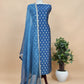 Zephyr Blue Pure Varanasi Silk Woven Kurta And Kora Silk Dupatta