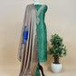 Green Handloom Silk Kurta And Tissue Silk Dupatta With Dori Dabka Handwork