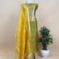 Green Handloom Banarasi Silk Kurta and Kora silk dupatta with Kadwa weaving