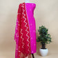 Pink Handloom Silk Kurta and Ombré Kora Silk Dupatta with Meenakari Weaving