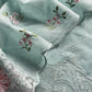 Pastel Blue Pure Mulmul Suit Fabric With Floral Resham Embroidery