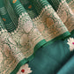 Green Handloom Silk Suit With Meenakari Dupatta