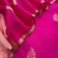 Pink Handloom Silk Kurta and Ombré Kora Silk Dupatta with Meenakari Weaving