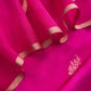 Pink Handloom Silk Kurta and Ombré Kora Silk Dupatta with Meenakari Weaving