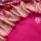 Deep Pink Handloom Silk Kurta And Bandhani Khaddi Georgette Dupatta