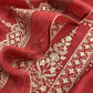 Brick Red Pure Mulmul Lakhnavi Chikan Embroided Suit Fabric