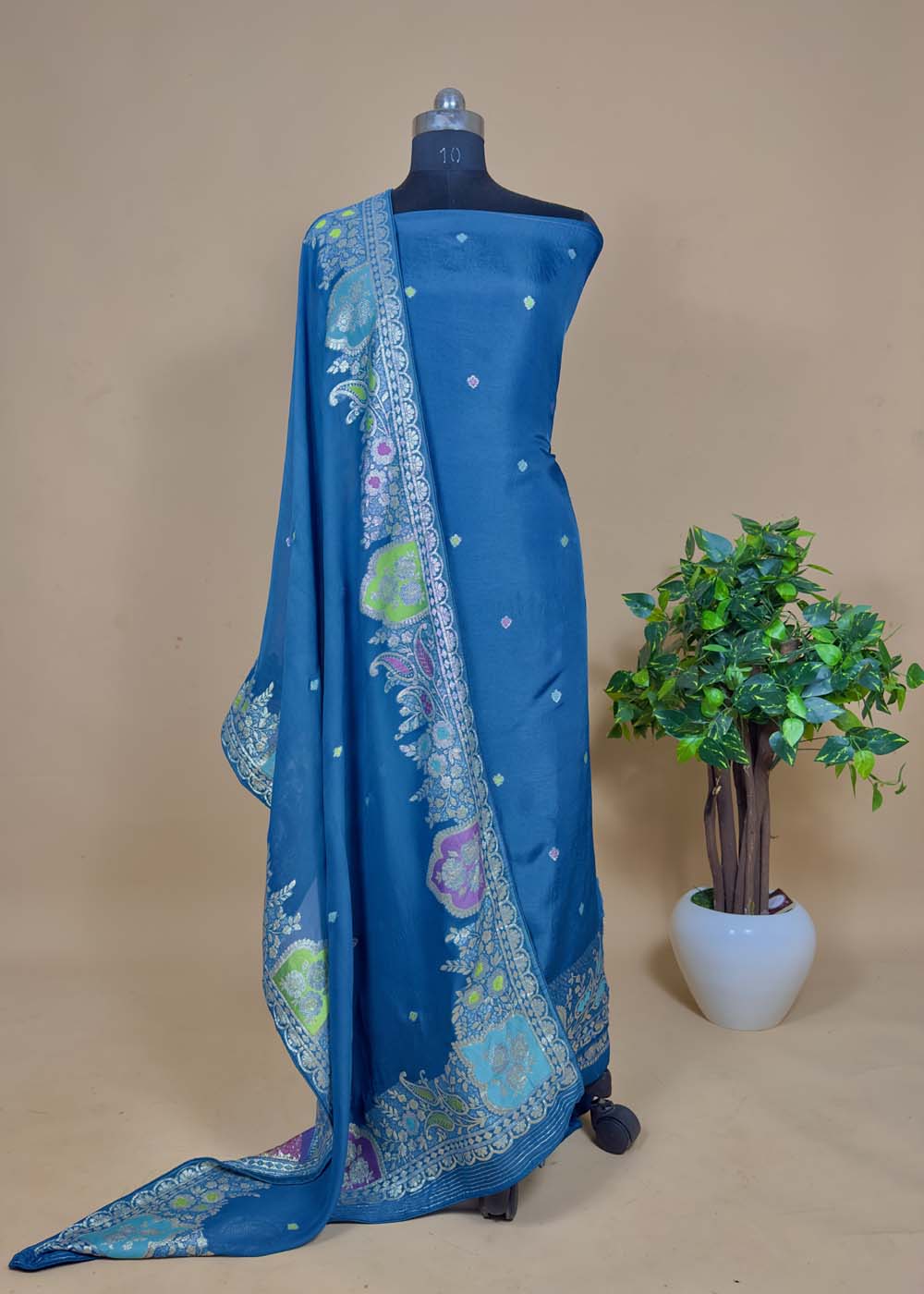 Upada Silk Suit With Dupatta