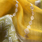 Green Handloom Banarasi Silk Kurta and Kora silk dupatta with Kadwa weaving