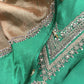 Green Handloom Silk Kurta And Tissue Silk Dupatta With Dori Dabka Handwork