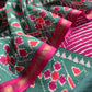 Pink Leheriya Maheshwari Silk Unstitched Suit With Patola Dupatta