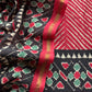 Red Leheriya Maheshwari Silk Unstitched Suit With Patola Dupatta