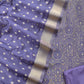 Purple Brocade Kurta With Organza Dupatta