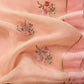 Baby Pink Handloom Kora Silk Suit Fabric With Embroidery