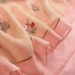 Baby Pink Handloom Kora Silk Suit Fabric With Embroidery