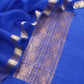 Mohini Blue Handloom Varanasi Silk Kurta And Kora Silk Dupatta With Kadwa Weaving