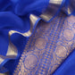 Mohini Blue Handloom Varanasi Silk Kurta And Kora Silk Dupatta With Kadwa Weaving