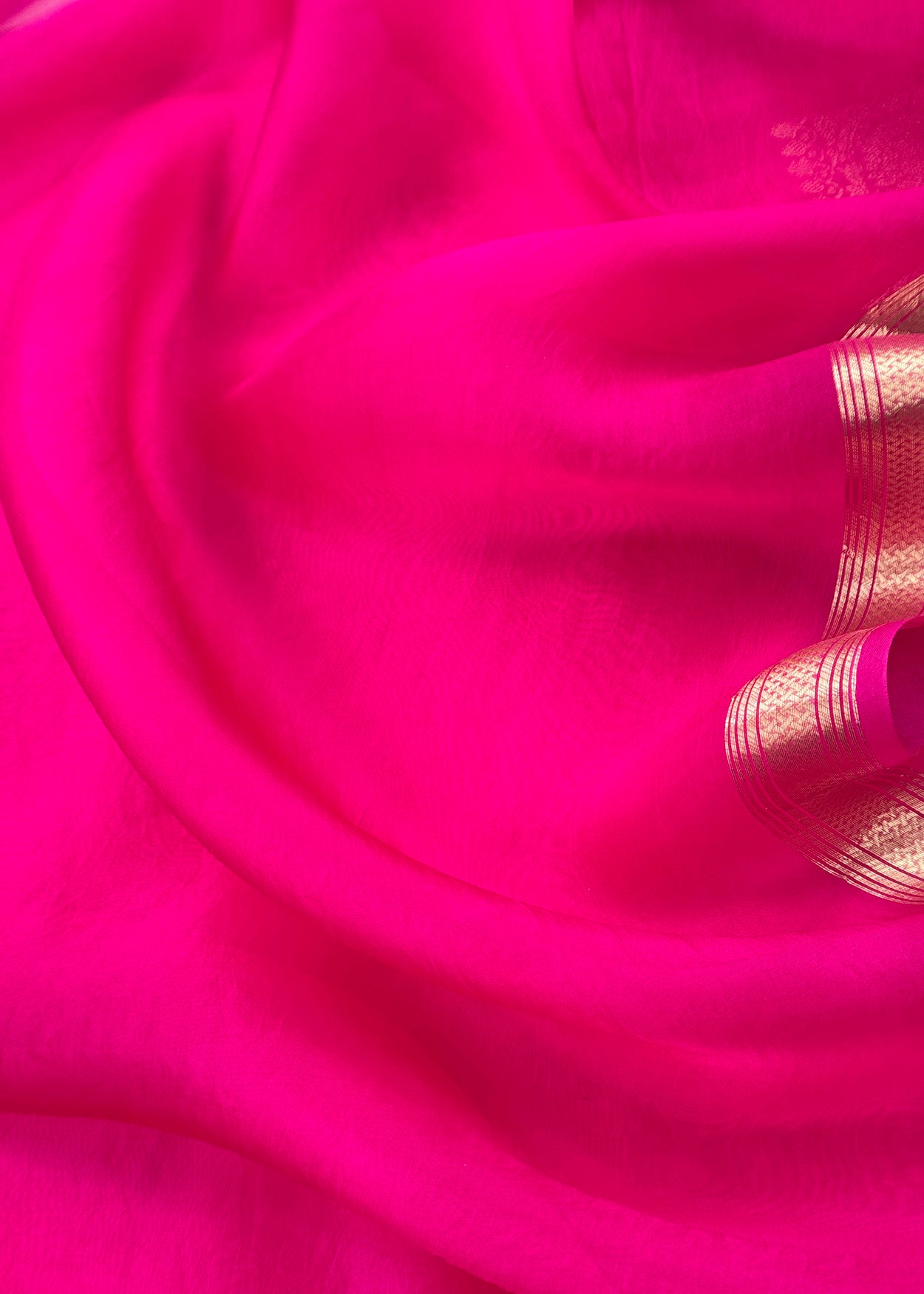 Pink Handloom Varanasi Silk Kurta And Kora Silk Dupatta With Kadwa Weaving