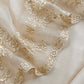 White Handwoven Puer Organza Suit With Resham Embroidery Work