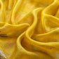 Canary Yellow Brocade Silk Kurta And Kora Silk Dupatta With Handwork