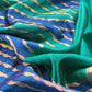 Kalasheel Luxe Handwoven Royal Blue And Saffron Banarasi Silk Suit With Zari Weaving