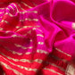 Kalasheel Luxe Handwoven Deep Pink And Saffron Banarasi Silk Suit With Zari Weaving