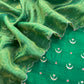 Green Chaandbaali Pure Satin Silk Kurta and Tissue Silk Dupatta with Handwork