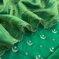 Green Chaandbaali Pure Satin Silk Kurta and Tissue Silk Dupatta with Handwork